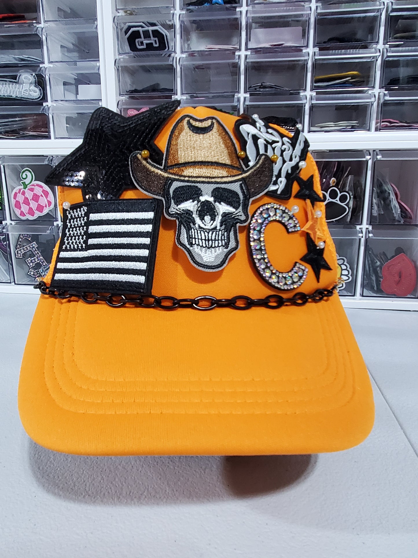 Cowboy Skull Halloween Trucker Hat