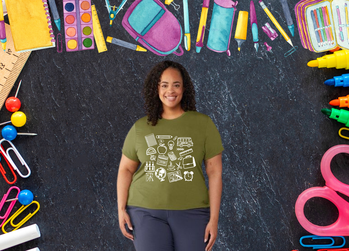 Teacher Doodle T-Shirt | Without Canna