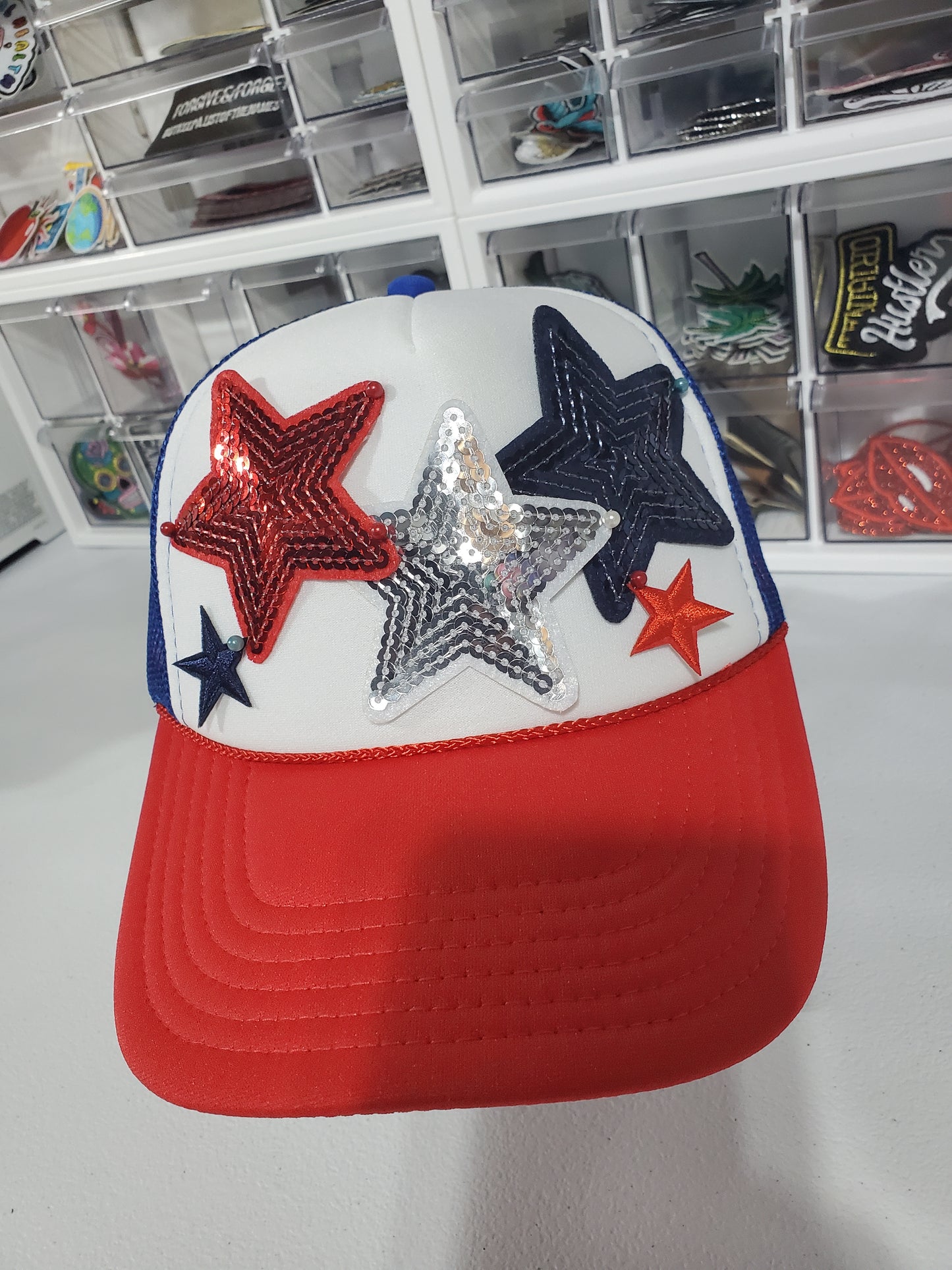 5 Star Red White Blue Trucker Hat